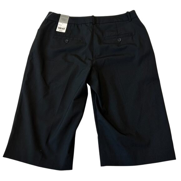 Worthington Shorts Women's Size 6 Modern Fit Black Refined Stripe NWT - Picture 2 of 8